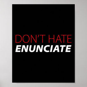 Affiche Enuncier Fun ASL Signal Langue Lire Lire Sourde A