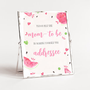 Affiche Enveloppe de station de Baby Shower pour fille au