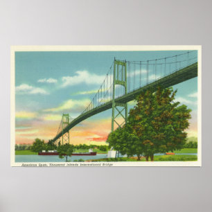 Affiche Envergure américaine de la vue internationale de