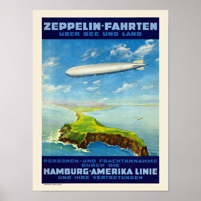 Affiche Envois de zeppelin 1935 (Devant)