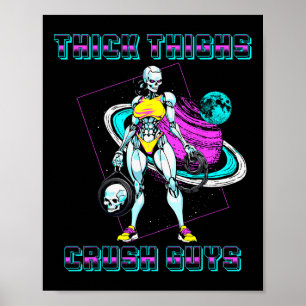 Affiche Épais cuisses Les Gars Broyeurs Poids Bodybuilding