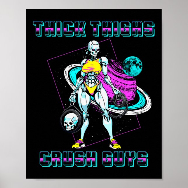 Affiche Épais cuisses Les Gars Broyeurs Poids Bodybuilding (Devant)