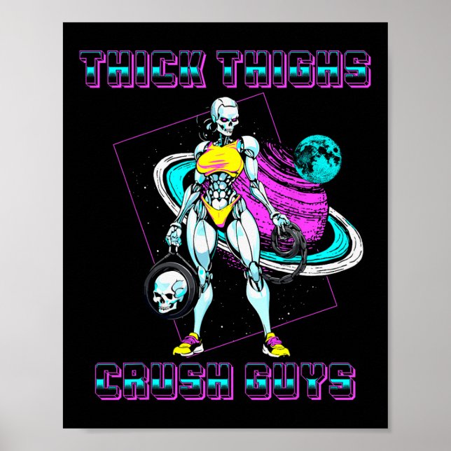 Affiche Épais cuisses Les Gars Broyeurs Poids Bodybuilding (Devant)