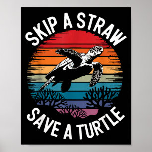 Affiche Épargnez Tortues Mer Océan Tortue Chemise