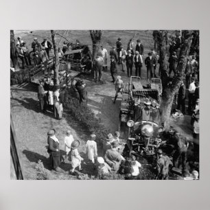 Affiche Épave moteur incendie : 1922