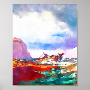 Affiche Épave sur la côte norvégienne