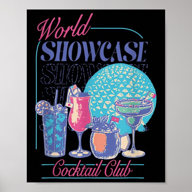 Affiche Epcot Drinking World Showcase Tail Club Boire T (Devant)