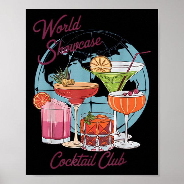 Affiche Epcot Drinking World Showcase Tail Club Boire T (Devant)