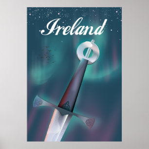 Affiche épée celtique d'Irlande