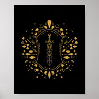 Epée de dés encadrée du Paladin Tabletop RPG