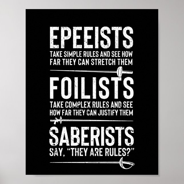 Affiche Epee fencer fencer fencer fencer fencer fencer clô (Devant)