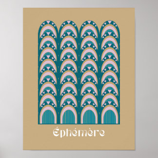 Affiche éphémère Art Deco style 