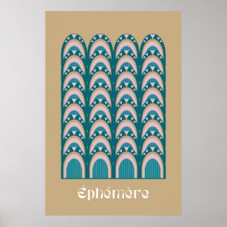 Affiche éphémère Art Deco style