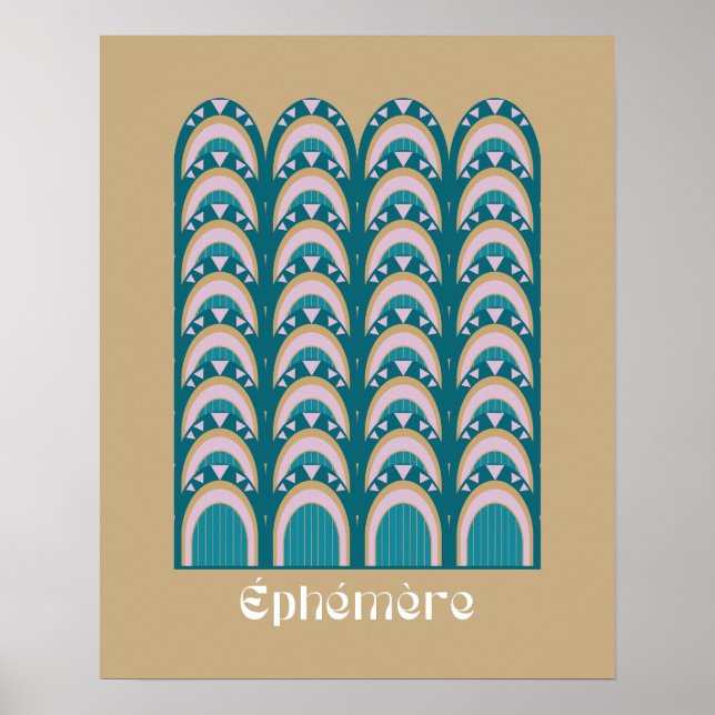 Affiche éphémère Art Deco style (Devant)