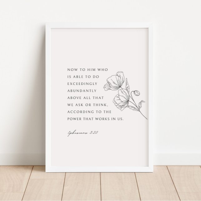 Affiche Ephésiens 3:20 Excessivement Abuddent (Créateur téléchargé)