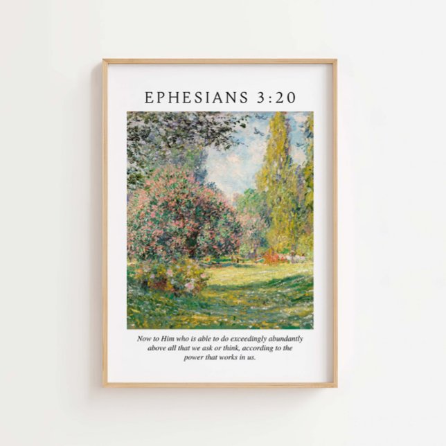 Affiche Éphésiens 3:20 Verse de la Bible (Créateur téléchargé)