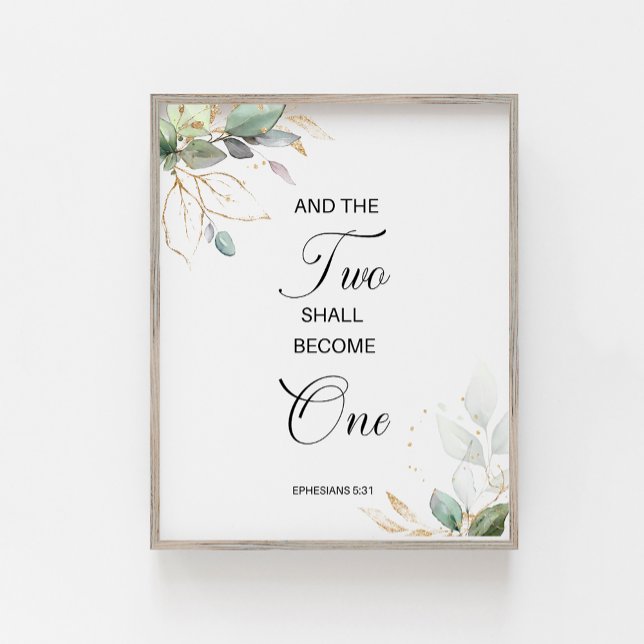 Affiche Éphésiens 5:31 Deux Deviendront Un (Créateur téléchargé)