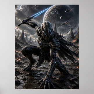 Affiche Epic Alien Knight in a Distant Galaxy
