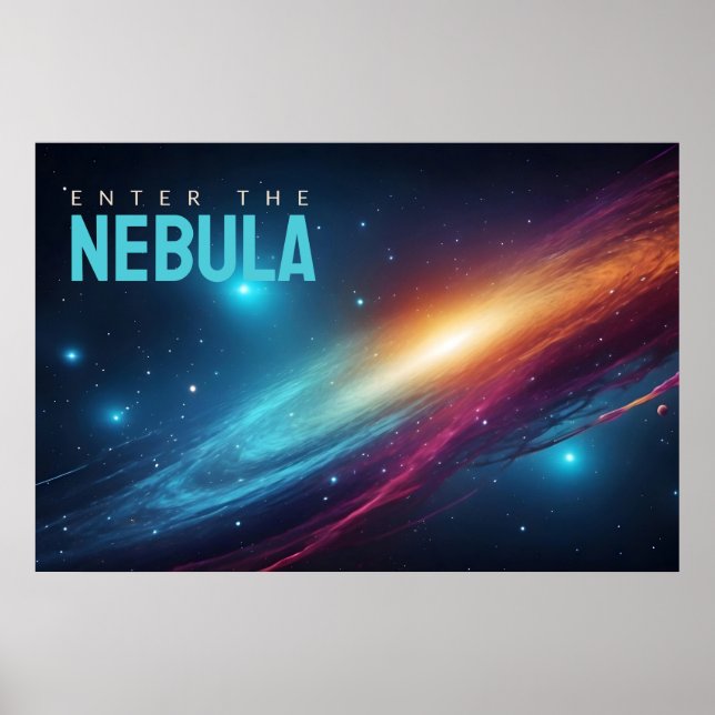 Affiche Epic Cosmic Supernova Neon Abstract Space Art Post (Devant)