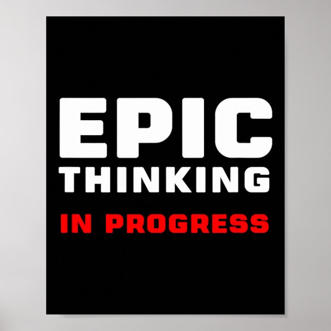 Affiche Epic Thinking In Progress Big Ideas Introvert Game (Devant)