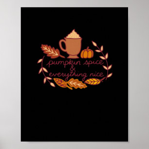 Affiche Épice citrouille Et Tout Le Bon Café PSL