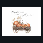 Affiche Épice citrouille et tout Nice automne<br><div class="desc">Poster de citrouille Spice and Everything Nice</div>