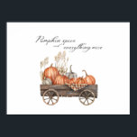 Affiche Épice citrouille et tout Nice automne<br><div class="desc">Poster de citrouille Spice and Everything Nice</div>