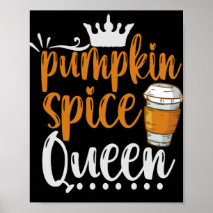 Affiche Épice citrouille Queen Funny Thanksgiving Fall Cad
