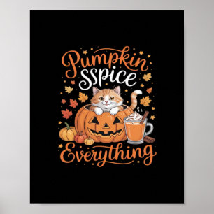 Affiche Épice citrouille Tout Amoureux des chats Mignonne