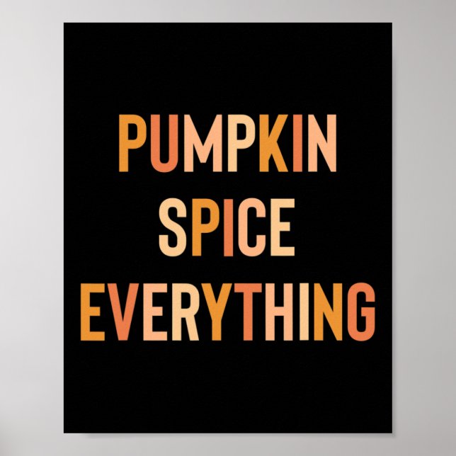 Affiche Épice citrouille Tout mignon Chute Arc en ciel (Devant)