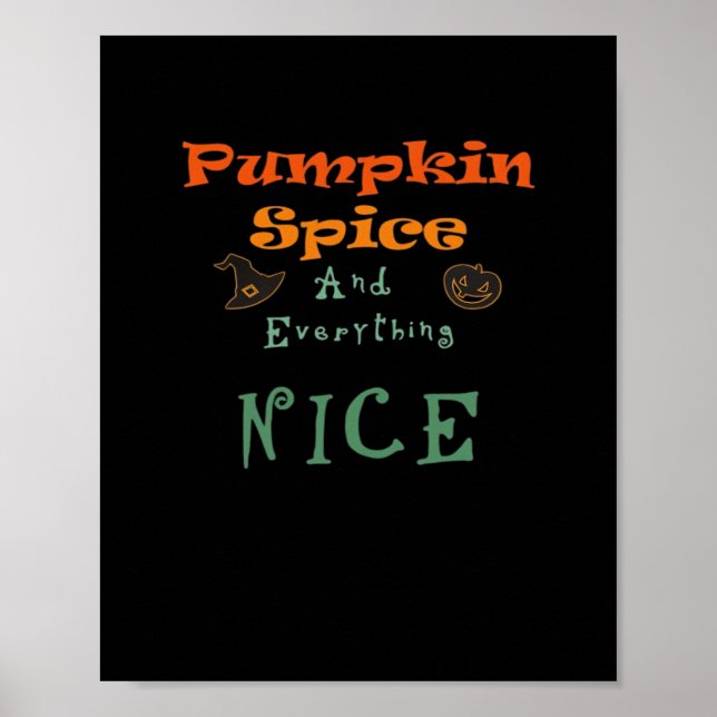 Affiche Épice citrouille & Tout Nice - Drôle Design (Devant)