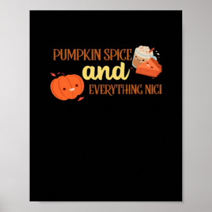 Affiche Épices citrouilles Et Tout Beau Design Automne