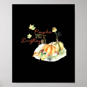 Affiche Épices citrouilles et tout Nice Chill Slogan