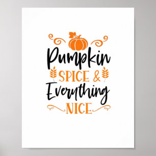Affiche Épices citrouilles Et Tout Nice - Citation Thanksg