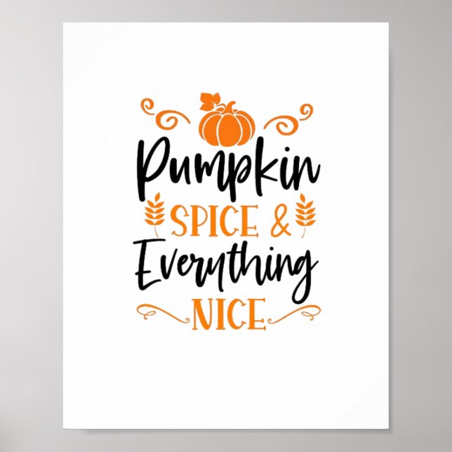 Affiche Épices citrouilles Et Tout Nice - Citation Thanksg (Devant)