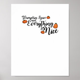 Affiche Épices citrouilles Et Tout Nice - Phrase Noir W