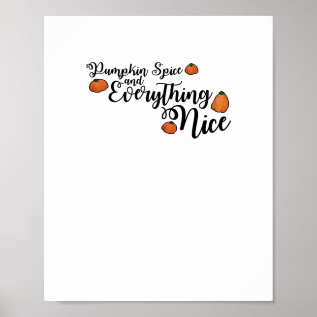 Affiche Épices citrouilles Et Tout Nice - Phrase Noir W (Devant)