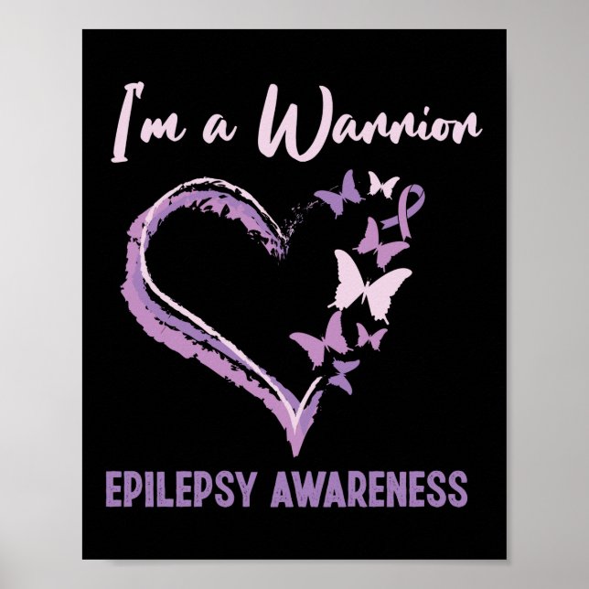 Affiche Epilepsie Conscience Je suis un guerrier papillon  (Devant)