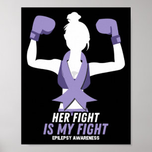 Affiche Epilepsie Conscience Son combat est mon combat Rib