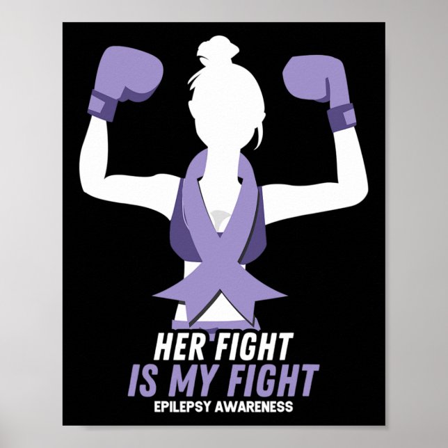 Affiche Epilepsie Conscience Son combat est mon combat Rib (Devant)