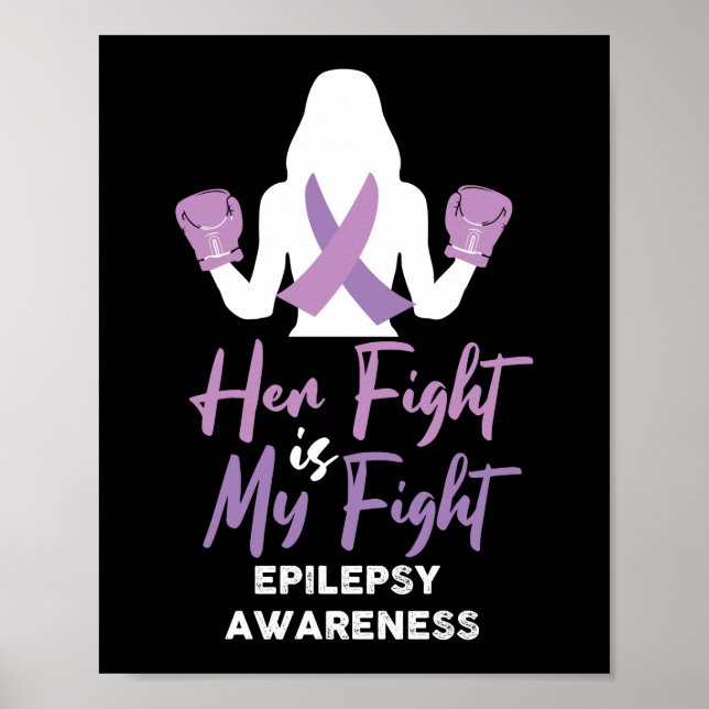 Affiche Epilepsie Conscience Son Combat Est Mon Ribbon Com (Devant)