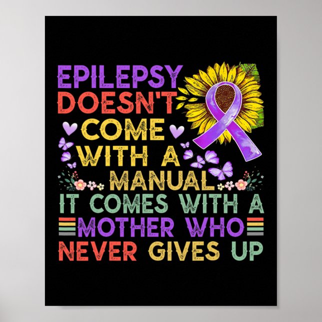 Affiche Epilepsie conscience tournesol guerrier pourpre vi (Devant)