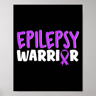 Affiche Epilepsie Guerrier Enfants Violet Ribbon Sensibili