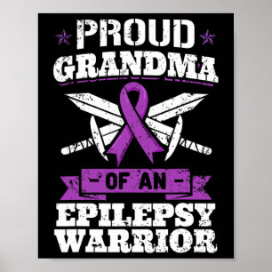 Affiche Épilepsie Guerrier Grand-mère Épileptique Séizure