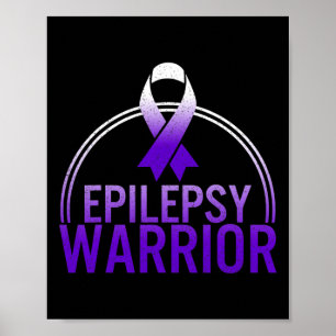 Affiche Epilepsie Guerrier Sensibilisation Saisie Soutien 