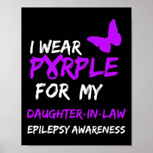 Affiche Epilepsie Je Porte Du Violet Pour Ma Belle-Fille R