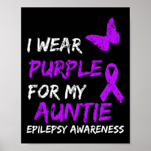 Affiche Epilepsie Je Porte Du Violet Pour Ma Tante Ruban 1