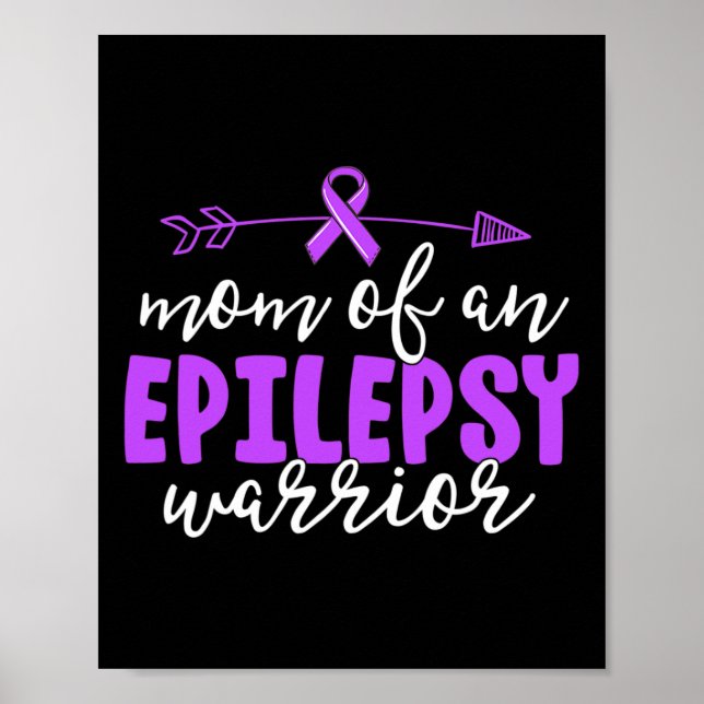 Affiche Epilepsie Maman Purple Ribbon Sensibilisation Mère (Devant)