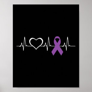 Affiche Epilepsie Sensibilisation Coeur bit Ruban