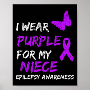 Affiche Epilepsie Sensibilisation Je Porte Du Violet Pour